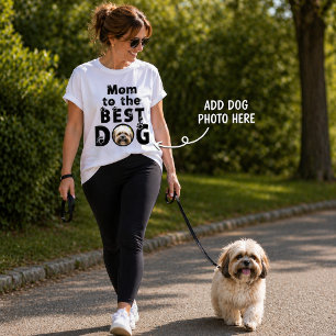Mamma till den bästa hunden Anpassad bild T Shirt