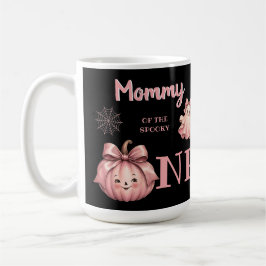 Mamma till den läskiga en Pinkoween Retro Spöke Kaffemugg