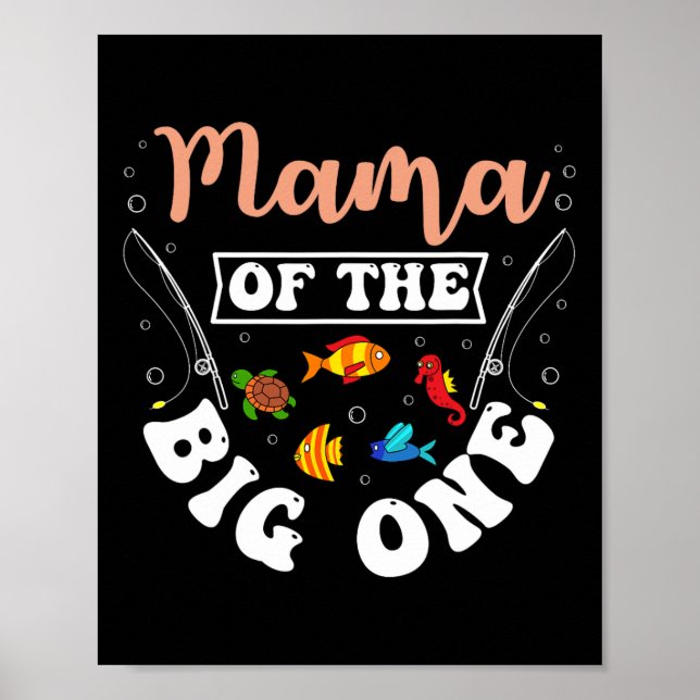 Mamma till den store ettans fiskande födelsedagsfe poster (Framsidan)
