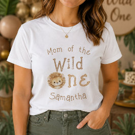 Mamma till den vilda ettårsfirande dam T-shirt