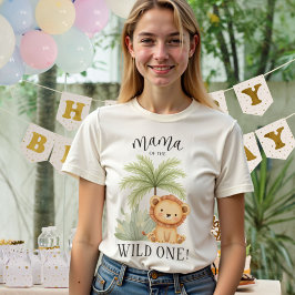 Mamma till den vilda ettårsfirande Jungle Safari T Shirt