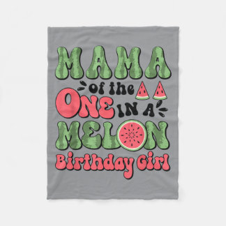 Mamma till det söta 1-års födelsedagsvattenmelonen fleecefilt
