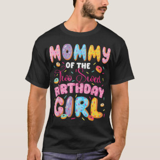 Mamma till det söta 2-års födelsedags tjej Donut T Shirt