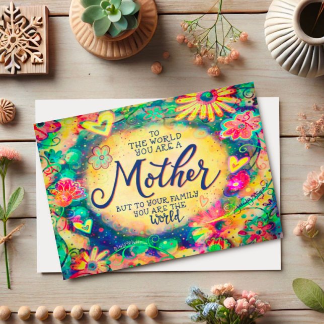 Mamma till din familj är du en världsoffert kort (Skapare uppladdad)