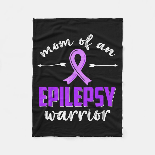 Mamma till en epilepsikrigare epilepsimedvetenhet fleecefilt (Framsidan)