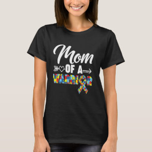Mamma till en krigare Autism Acceptans Bandelös Pu T Shirt