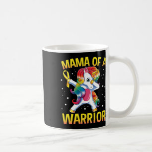 Mamma till en krigare Barncancer Medvetenhet Unico Kaffemugg