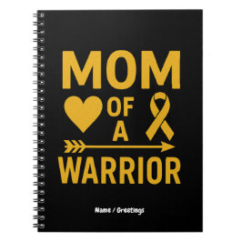 Mamma till en krigare Barndomscancer Medvetenhetsd Anteckningsbok