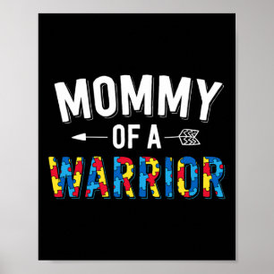 Mamma till en krigare Mamma World Autism Awarene Poster