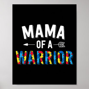 Mamma till en krigare Mamma World Autism Awarenes Poster