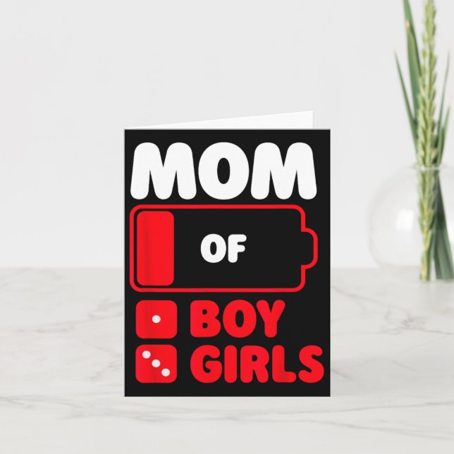 Mamma till en pojke och tre flickor  kort (Framsida)
