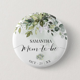 Mamma till Eucalyptus Greenery Baby Shower Knapp