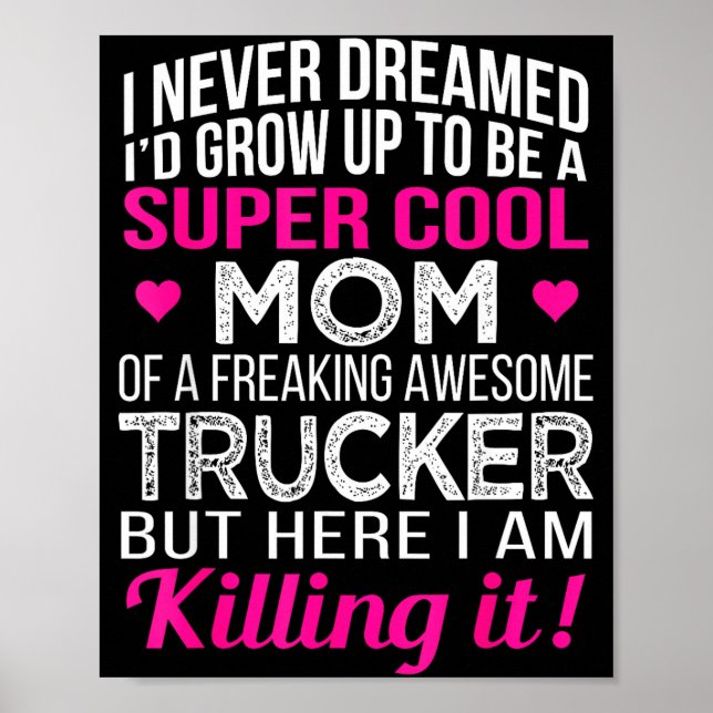 Mamma till fantastisk trucker, mormors dag  poster (Framsidan)