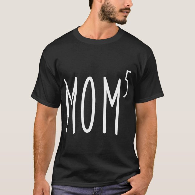 Mamma till femte Modern av fem barn Childre T Shirt (Framsida)