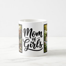 Mamma till flickor Brush Script 2 Foto Kaffemugg