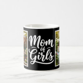 Mamma till flickor Brush Script 2 Foto Svart och V Kaffemugg