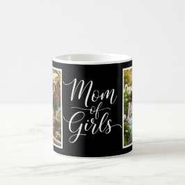 Mamma till flickor Elegant modernt skript 2 Foto S Kaffemugg