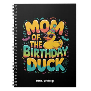 Mamma till födelsedagsand Rubber Duck Födelsedagsf Anteckningsbok