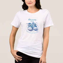 Mamma till födelsedagsbarnet Oliver Watercolor Blå T Shirt