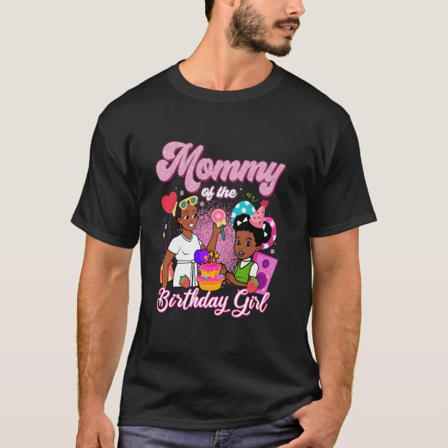 Mamma till födelsedagsflickan Gracie's Corner Föde T Shirt (Framsida)