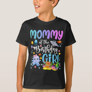 Mamma till födelsedagsflickan Havsfisk Ocean Akvar T Shirt
