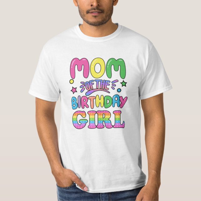 Mamma till födelsedagsflickan t shirt (Framsida)