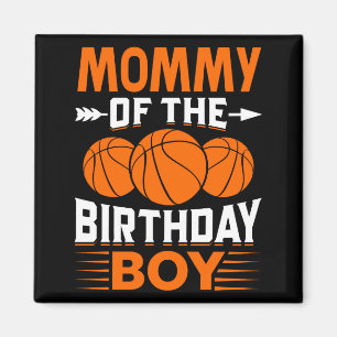 Mamma till födelsedagsgrabben basket T-shirt Magnet