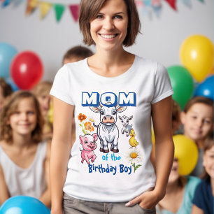 Mamma till födelsedagspojken Bondgårdsdjur Party T Shirt