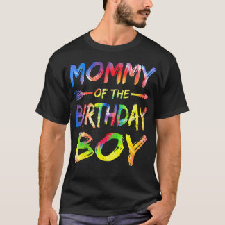 Mamma till födelsedagspojken Tie Dye Färgrik Födel T Shirt