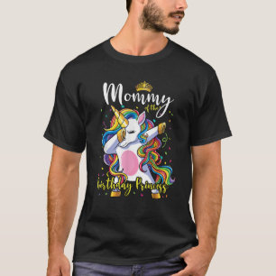 Mamma till födelsedagspprinsessan Dab Unicorn Birt T Shirt