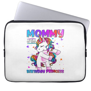 Mamma till födelsedagsprinsessan tjej flossing Uni Laptop Fodral