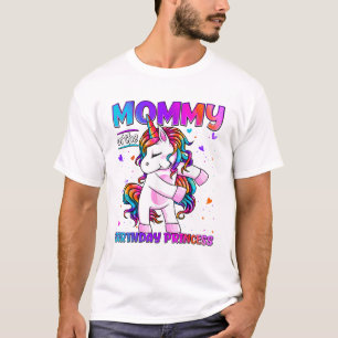 Mamma till födelsedagsprinsessan tjej flossing Uni T Shirt