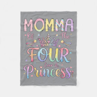 Mamma till fyra prinsessor Födelsedag på 4-årsdage Fleecefilt
