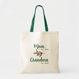 Mamma till Grandma jul Helgdag Mistletoe Anpassnin Tygkasse