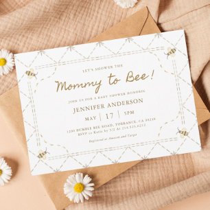 Mamma till honungsbabyskor inbjudningar
