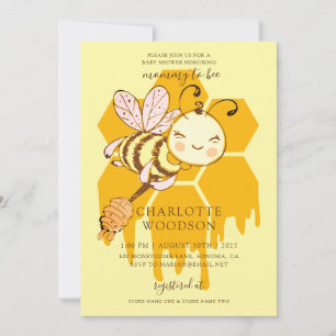 Mamma till honungsbin Honeycomb Baby Shower Invit Inbjudningar