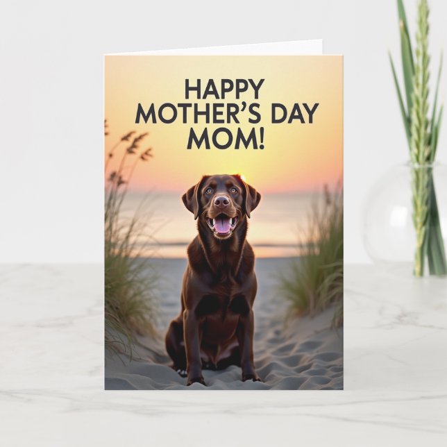 Mamma till Hund Dag Scenkort Kort (Framsida)
