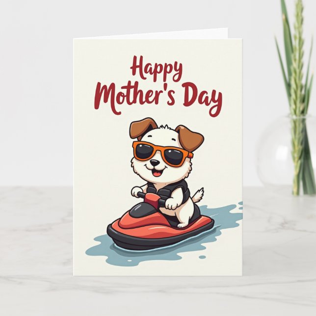Mamma till hund Dag Vattenfarkost Kort (Framsida)