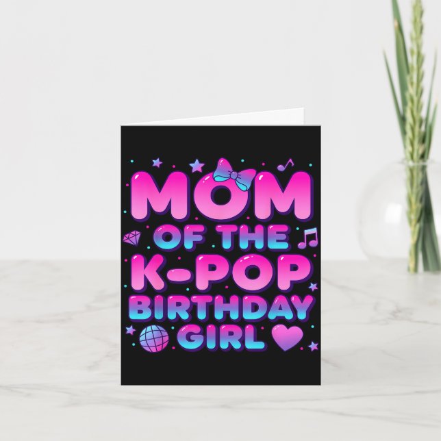 Mamma till K-pop-födelsedagsflickan K-koreanska mu Kort (Framsida)