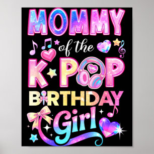 Mamma till k-pop-födelsedagsflickorna koreansk mus poster