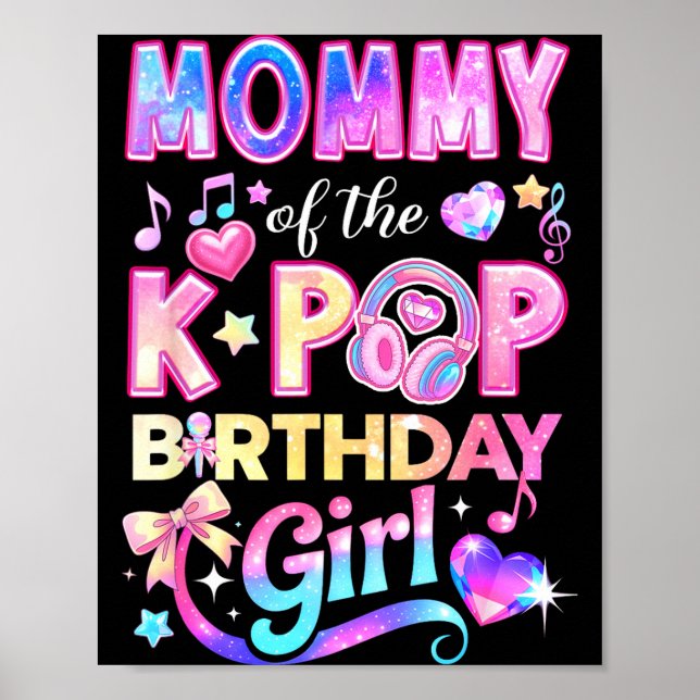 Mamma till k-pop-födelsedagsflickorna koreansk mus poster (Framsidan)