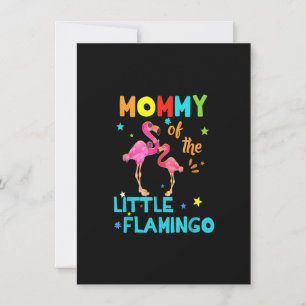 Mamma till lilla flamingo födelsedagsfamilj tröjor inbjudningar