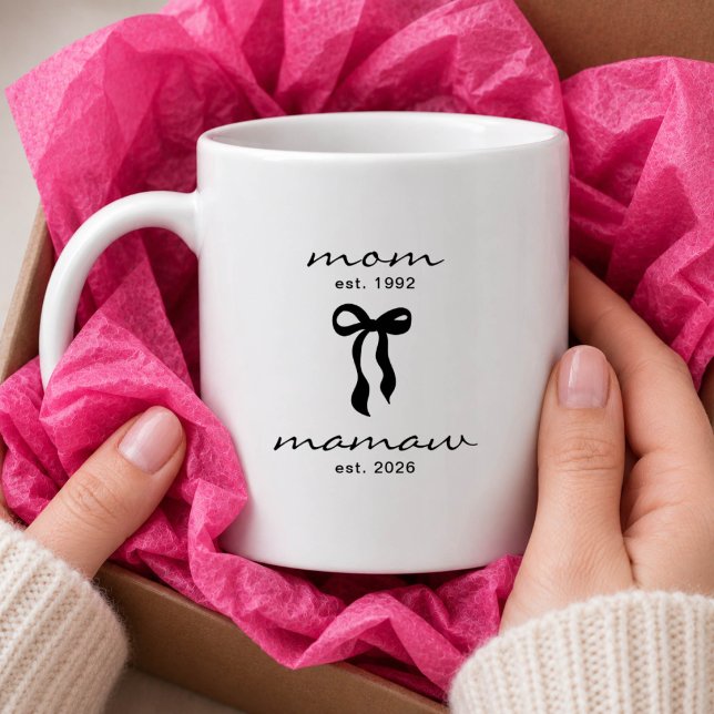 Mamma till Mamaw Mugg med rosett (Skapare uppladdad)