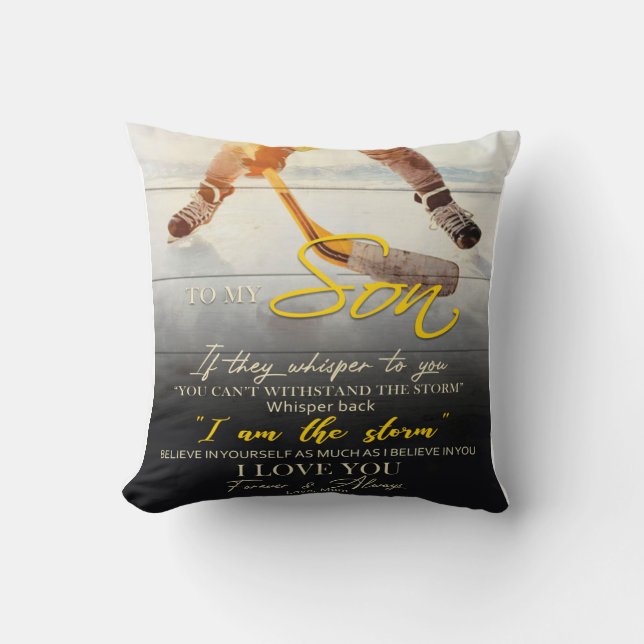 Mamma till min son Gift, son Birthday Gift Idea Kudde (Framsida)