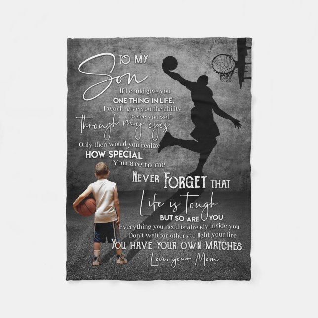 Mamma till min son om jag kunde fleecefilt (Framsidan)