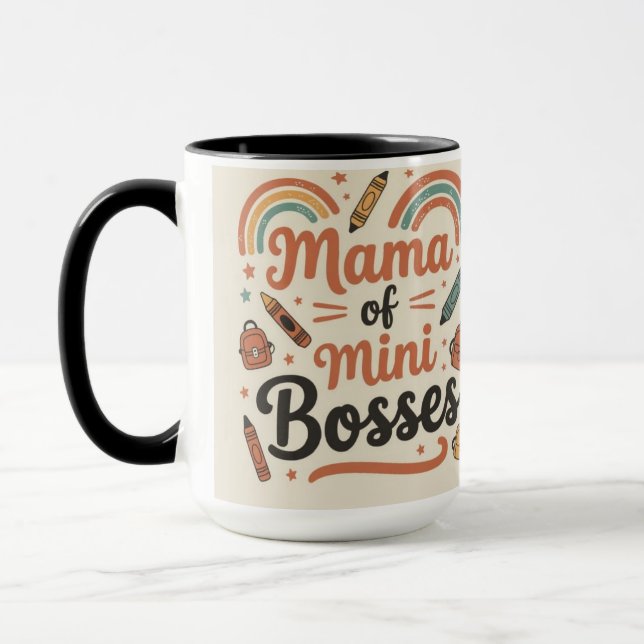 Mamma till minibossar Mammas liv Söt mamma present Mugg (Vänster)