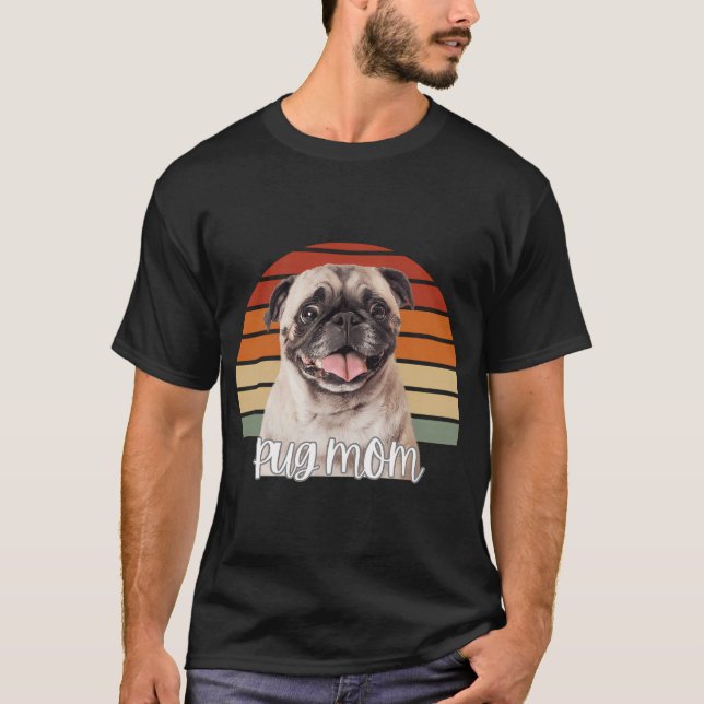Mamma till Mops T Shirt (Framsida)