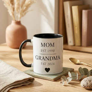 Mamma till mormor Est År Familj Resa Design Mugg