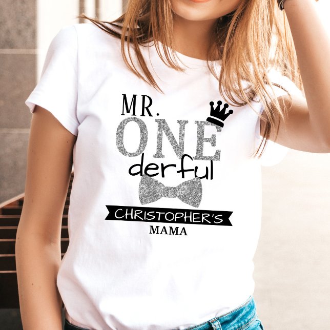 Mamma till Mr ONEderful | Föräldrar 1:a födelsedag T Shirt (Skapare uppladdad)