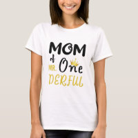 Mamma till MR Onederful Rolig 1-års T-Shirt